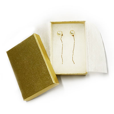 チェーン パール ピアス K18 通常BOX